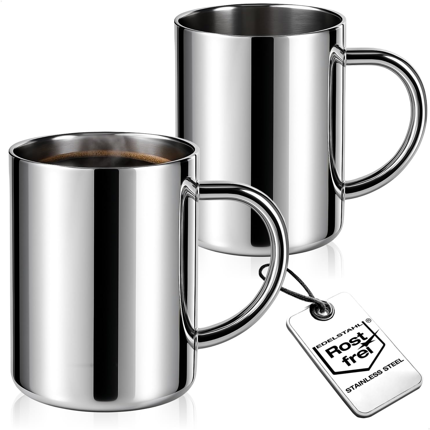 Mug isotherme – double paroi, en acier, 450 ml