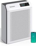 Purificateur d'air HEPA H13 avec Ionisation, UV-C et Connexion WiFi, Silencieux <30dB, Minuteur 24H, Économie d'énergie 32W, Idéal pour 60-90m²