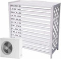 Écran de Protection en Bois pour Climatiseur - Élégant, Résistant aux Intempéries, Accessoire Extérieur Décoratif