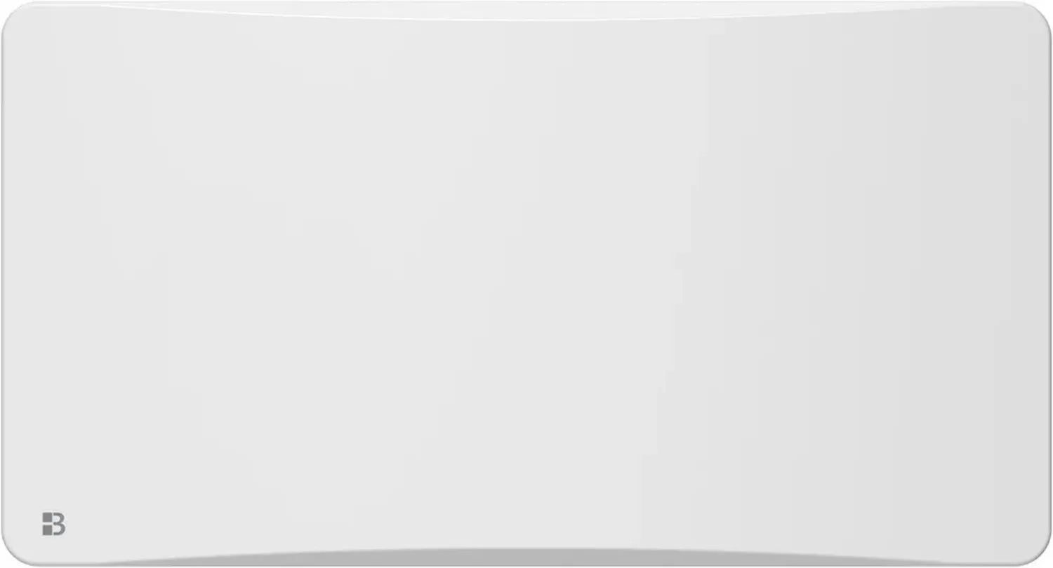 BESTHERM - Radiateur électrique céramique à inertie sèche 1500W avec thermostat adaptable, modèle OVEO, horizontal, blanc
